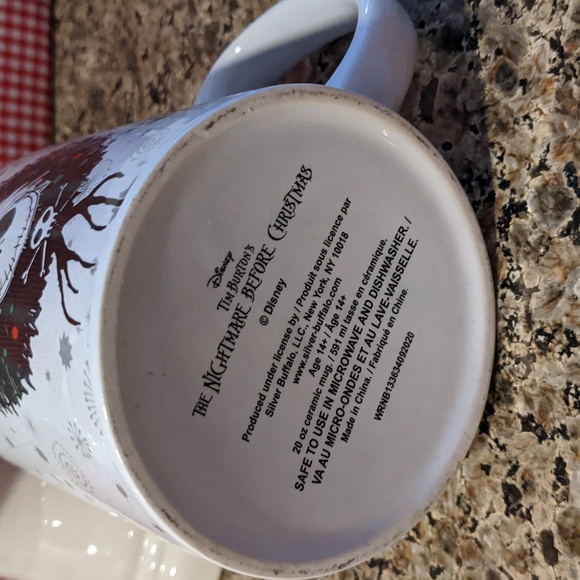 Santa Jack Wreath Mug 20 oz Nightmare Before Christmas Disney Haunted Mansion - Picture 4 of 4